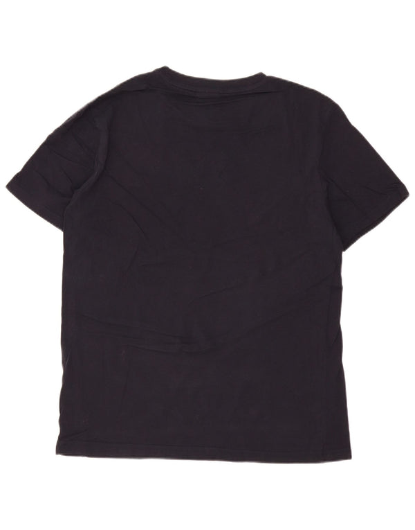 T-shirt grafica da uomo CHAMPION Top in cotone blu navy medio