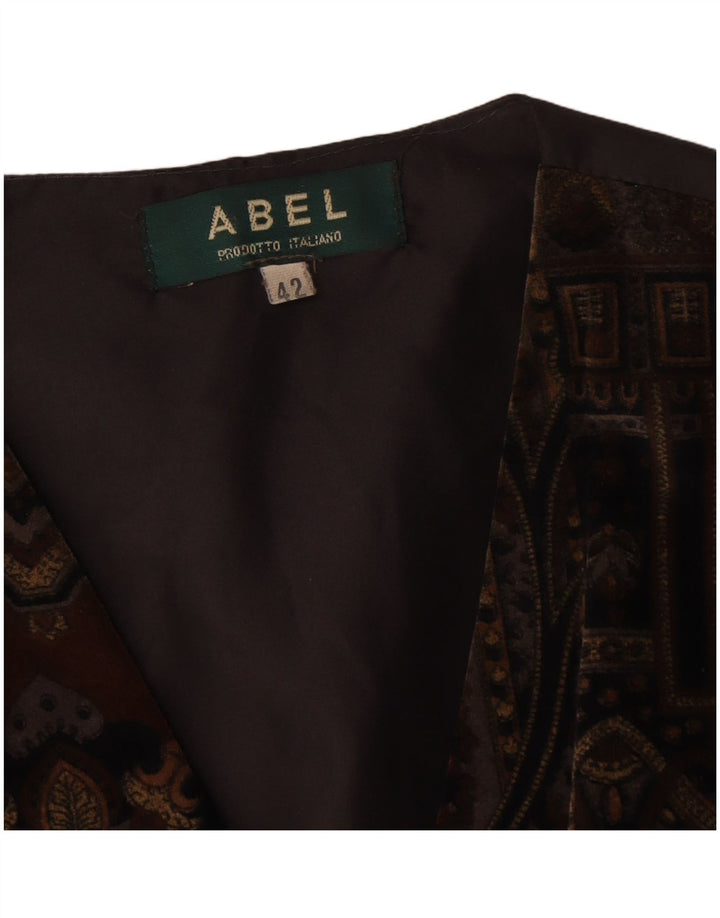 Gilet da donna in velluto Abel IT 42 Marrone medio Paisley