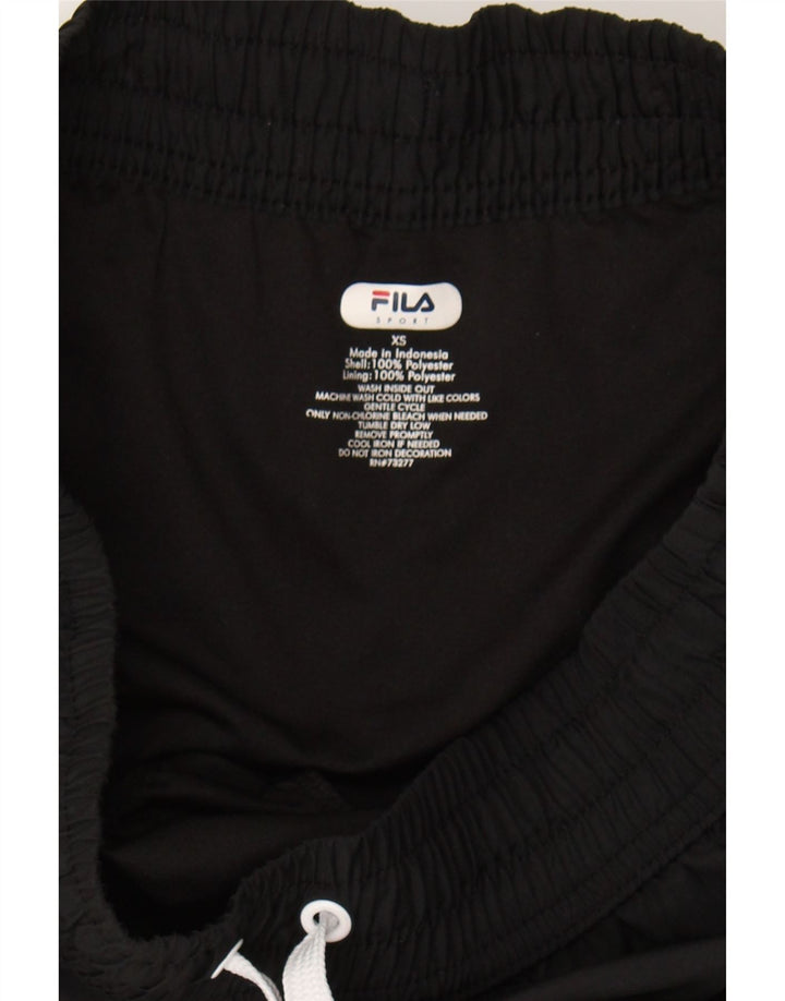 FILA Womens Sport Shorts UK 6 XS  Black Colourblock Polyester Vintage Fila and Second-Hand Fila from Messina Hembry 