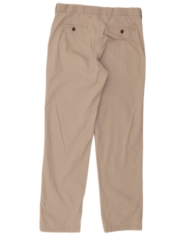 Pantaloni chino dritti da uomo Marks & Spencer W34 L33 in cotone beige