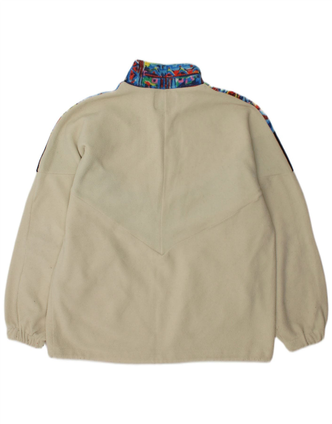MONTGOMERY Maglione in pile da uomo con zip e collo grande multicolore a blocchi di colore