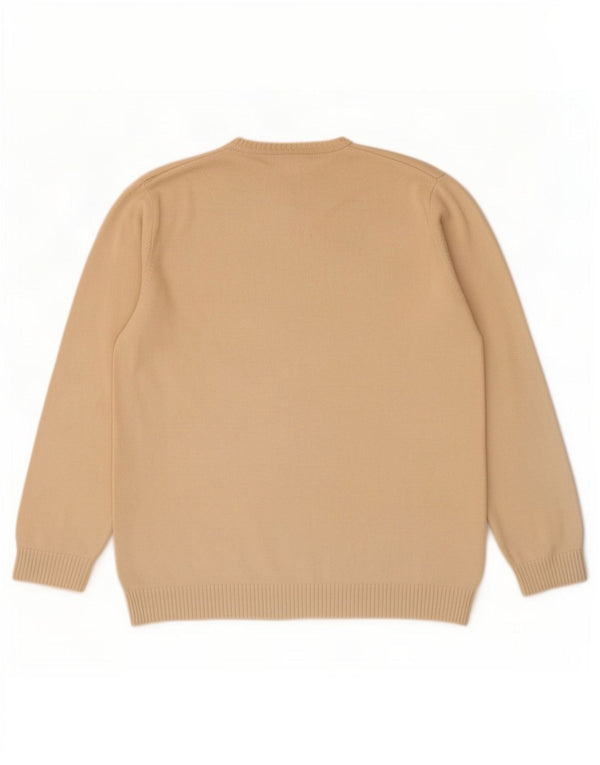 Maglione maglione girocollo da uomo Lacoste taglia 6 XL in cotone beige