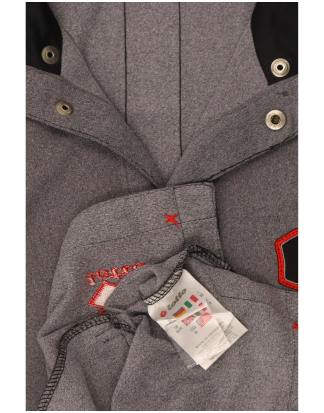 Giacca da tuta da uomo Lotto UK 42/44 XL Poliestere color block grigio