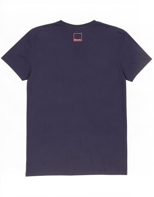 T-shirt grafica da donna Bench UK 16 Large in cotone blu navy