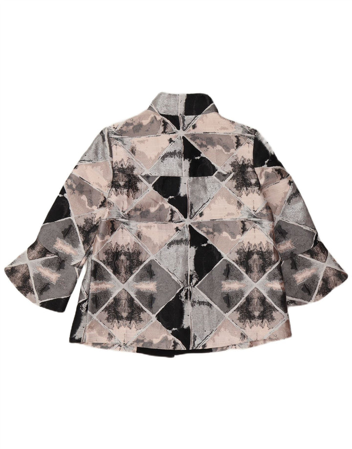 FRANK LYMAN Giacca blazer da donna con maniche a 3/4 UK 10 piccola multicolore