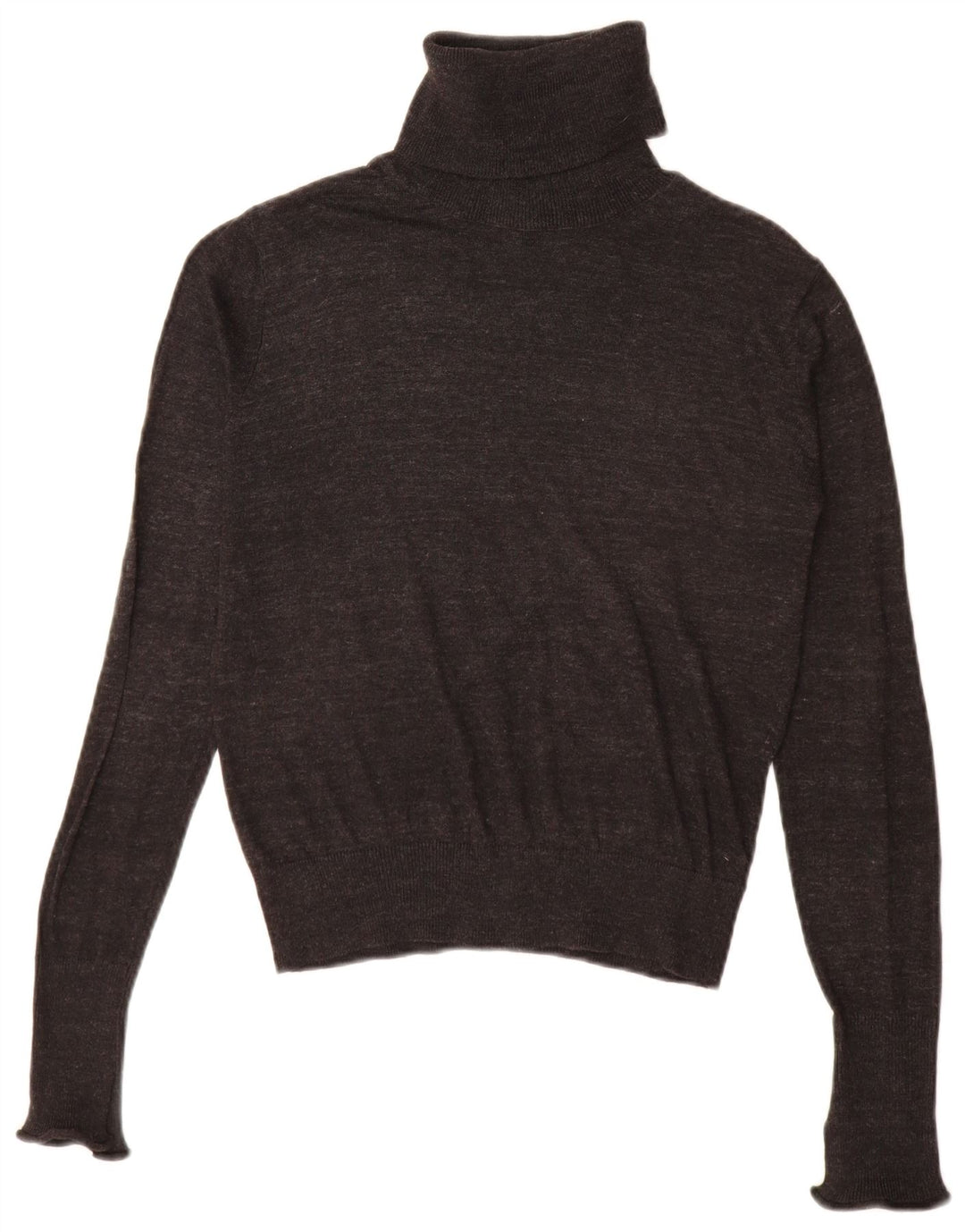 Maglione maglione collo alto da donna Zara UK 10 piccolo grigio
