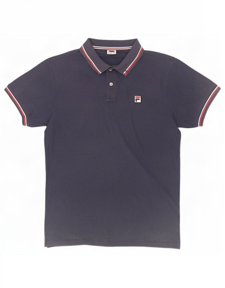 Polo da tennis da uomo Fila IT 50 Medium Navy Blue Striped