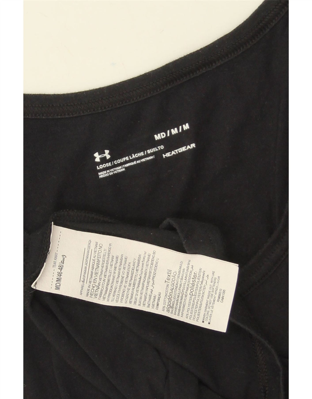 UNDER ARMOUR Canotta grafica da uomo Heat Gear, cotone nero medio