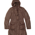 Cappotto imbottito con cappuccio da donna PEUTEREY IT 40 piccolo poliestere kaki