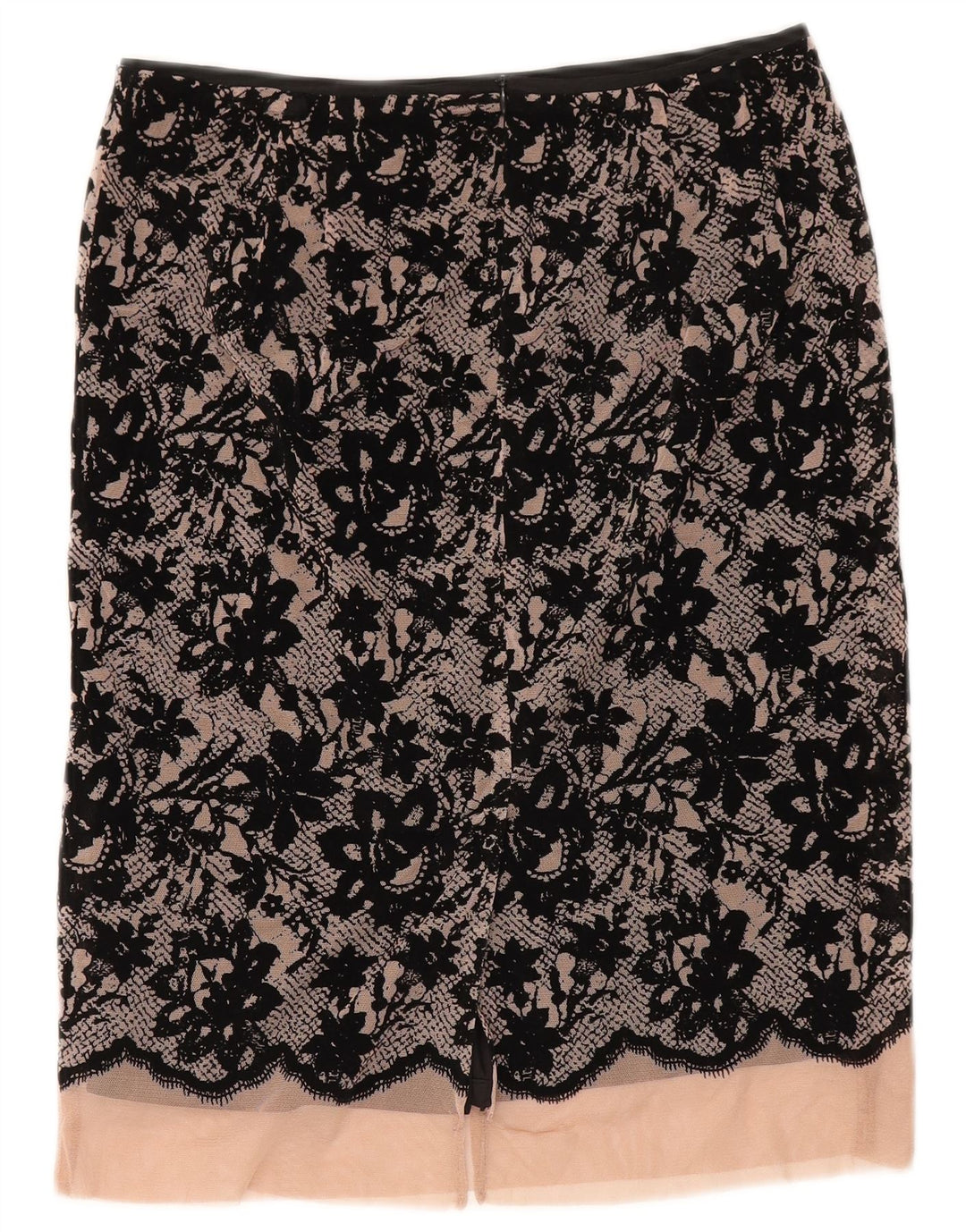 Gonna midi da donna Zara XS W30 poliestere floreale nero