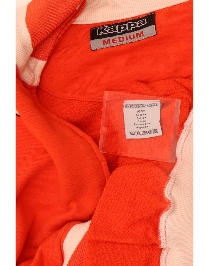 Giacca da tuta da uomo Kappa in cotone arancione medio
