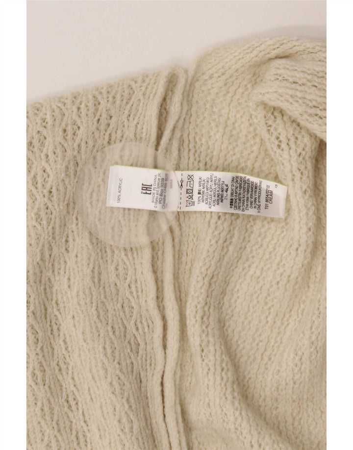 Maglione cardigan poncho da donna Marks & Spencer taglia unica acrilico bianco sporco