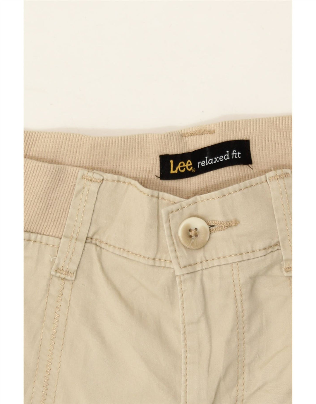 LEE Womens Relaxed Fit Cargo Shorts US 6 Medium W29 Beige Cotton Vintage Lee and Second-Hand Lee from Messina Hembry 