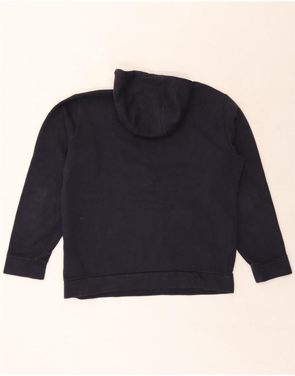 Felpa con cappuccio grafica da uomo Adidas Large in cotone blu navy