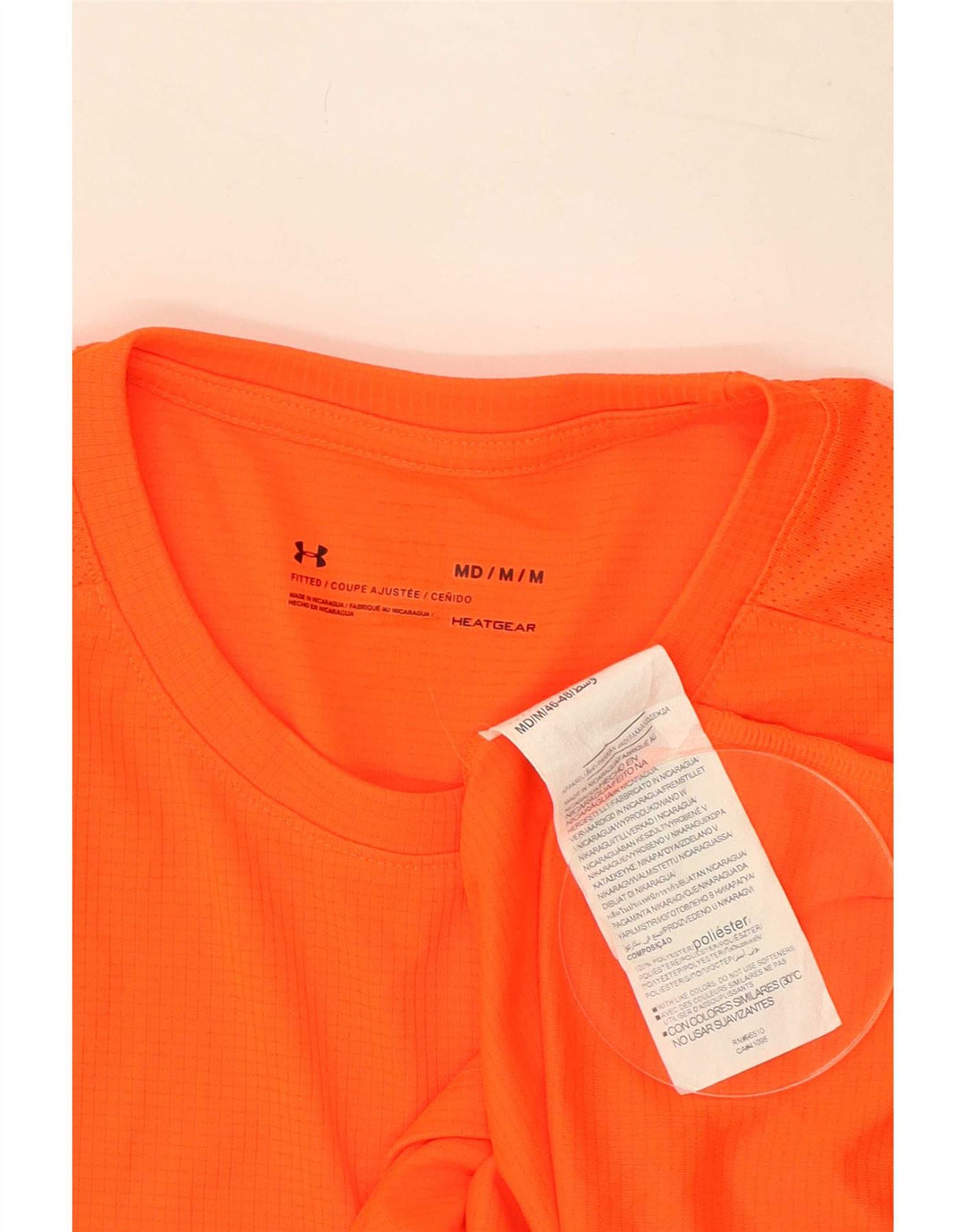 Maglietta Under Armour da uomo Heat Gear Top in poliestere arancione medio