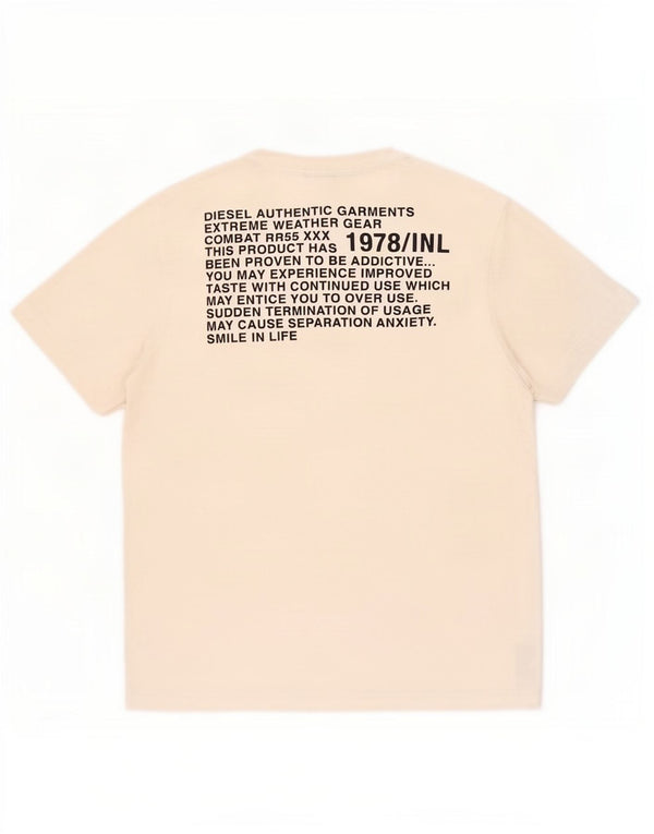 T-shirt grafica da uomo Diesel Top in cotone bianco medio