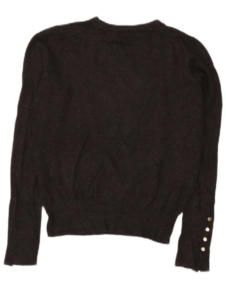 Maglione maglione con scollo a barca da donna Zara UK 10 piccolo grigio