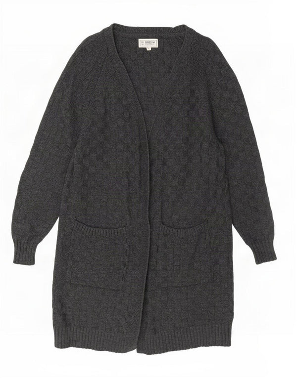 Maglione cardigan aperto con linea lunga da donna Fat Face UK 16 Grande grigio geometrico