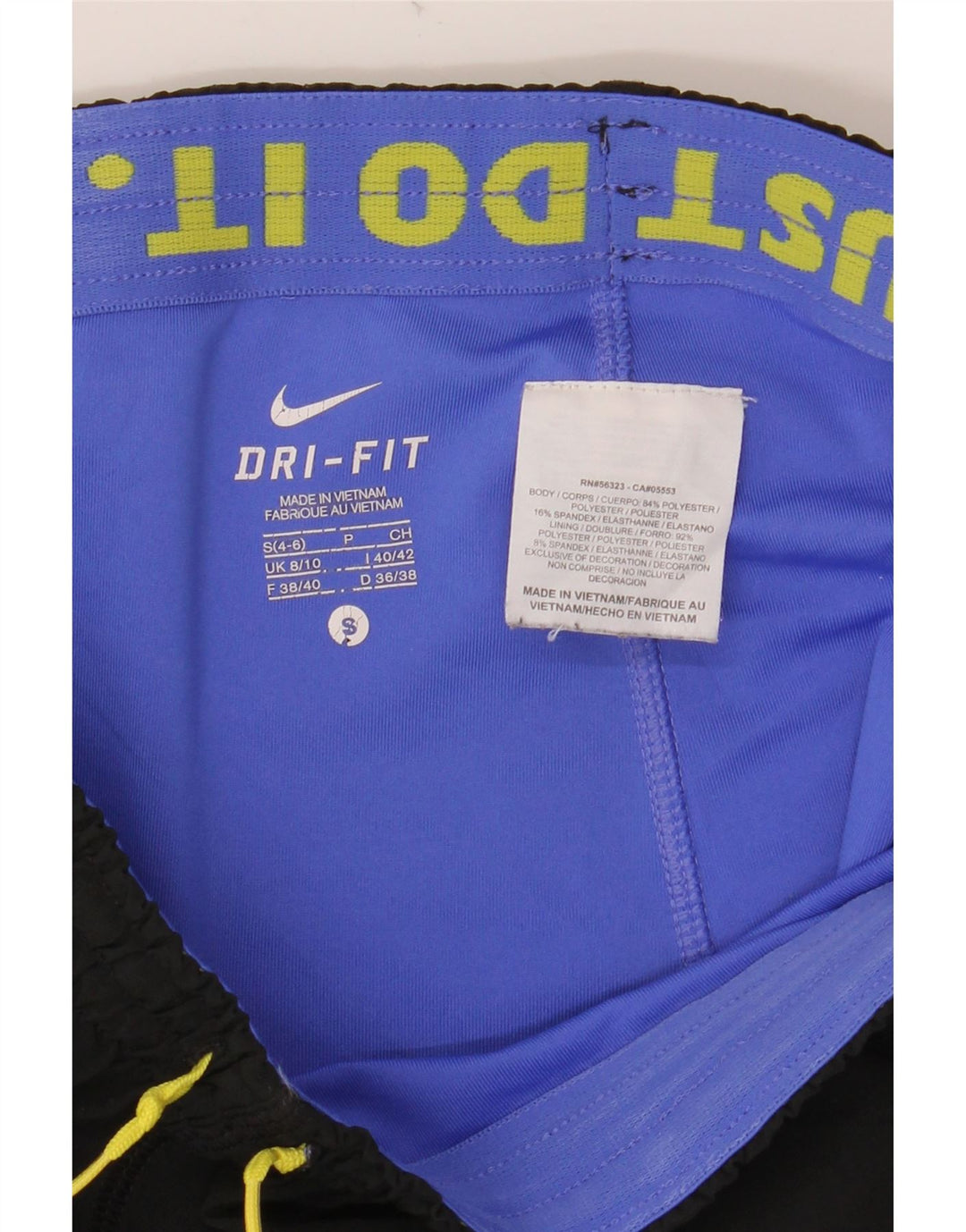 Pantaloncini sportivi da donna NIKE UK 8/10 piccoli poliestere nero