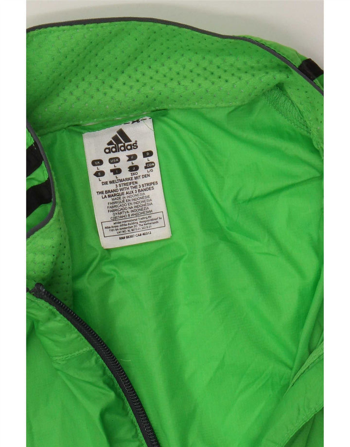 Giacca antipioggia da uomo Adidas UK 40 grande nylon verde