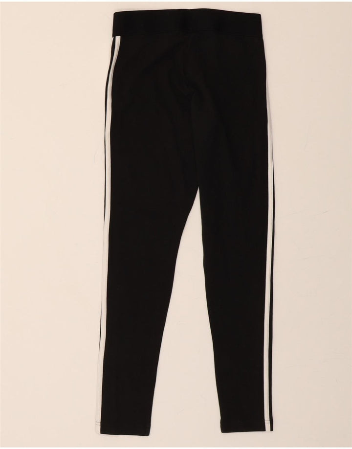 ADIDAS Womens Leggings UK 8/10 Small  Black Cotton Vintage Adidas and Second-Hand Adidas from Messina Hembry 