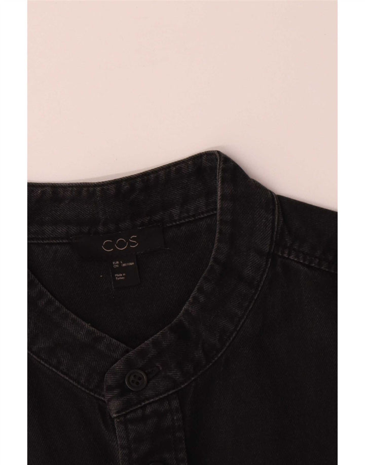 Camicia di jeans da uomo Cos grande in cotone nero