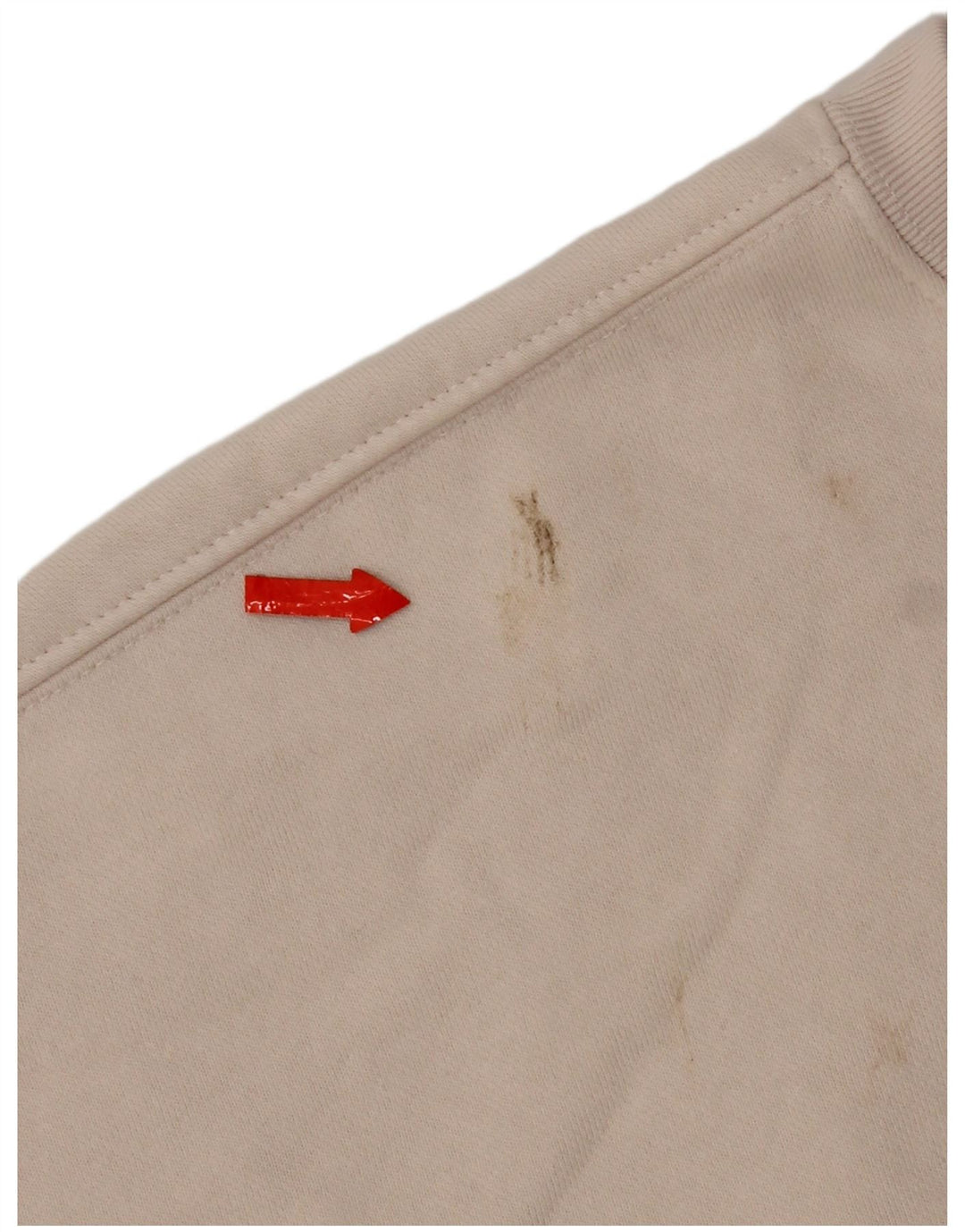 Felpa oversize corta da donna Adidas, maglione UK 14, cotone beige medio