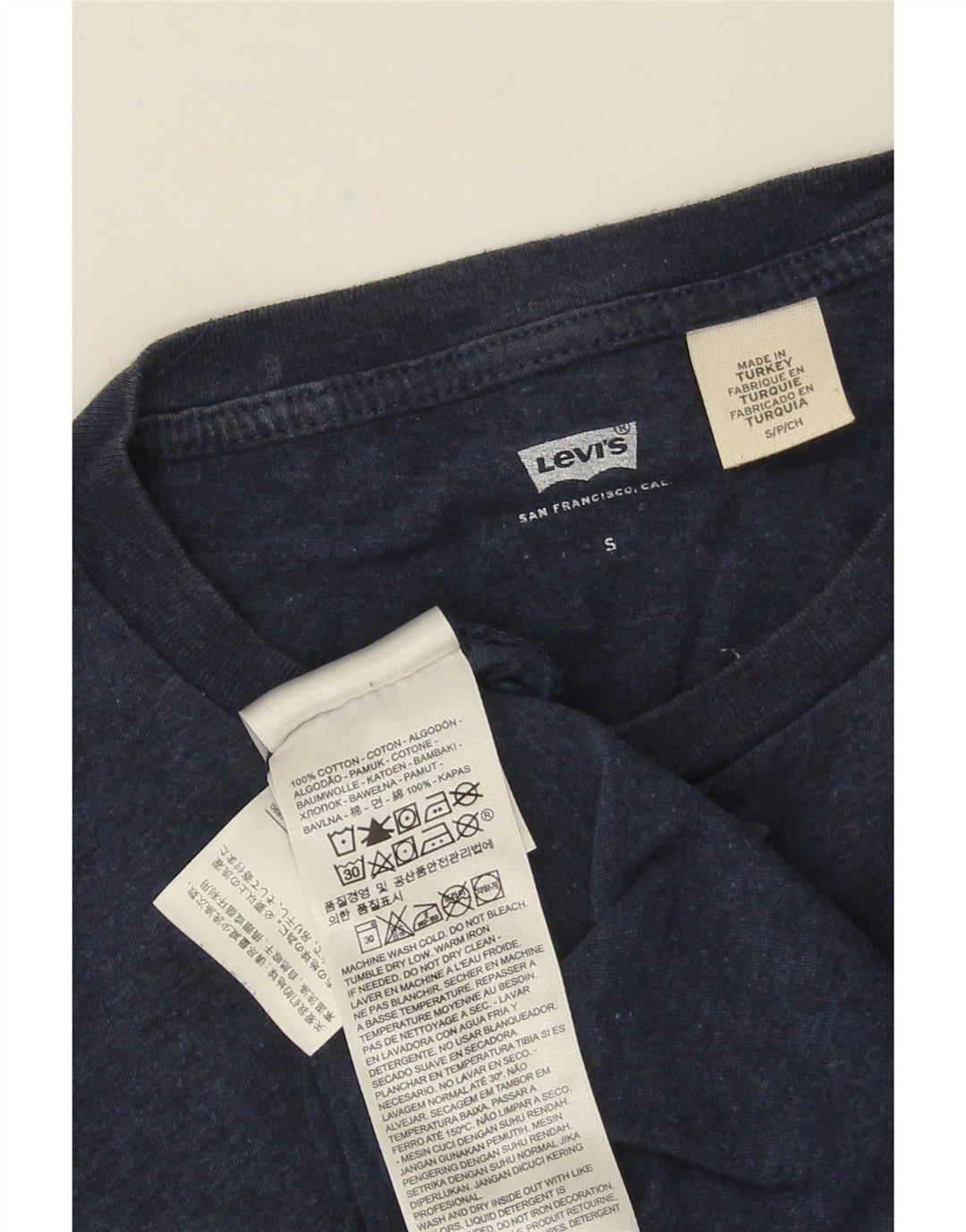 T-shirt grafica da uomo LEVI'S Top piccola in cotone blu navy