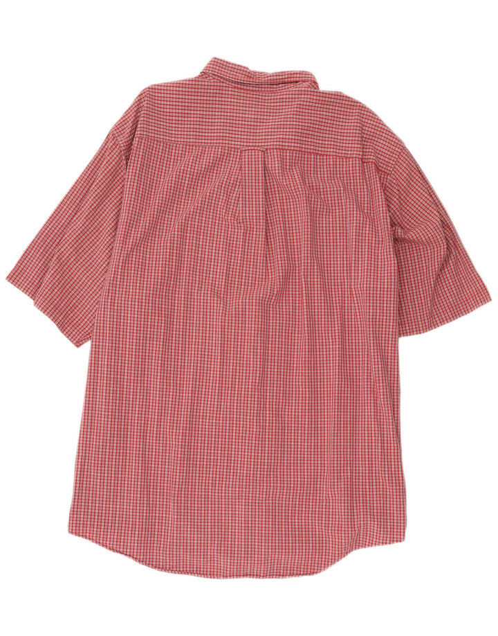 Camicia a maniche corte da uomo Nautica 2XL in cotone a quadri rossi