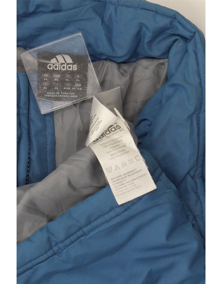 Giacca imbottita da uomo Adidas UK 42 XL blu poliestere