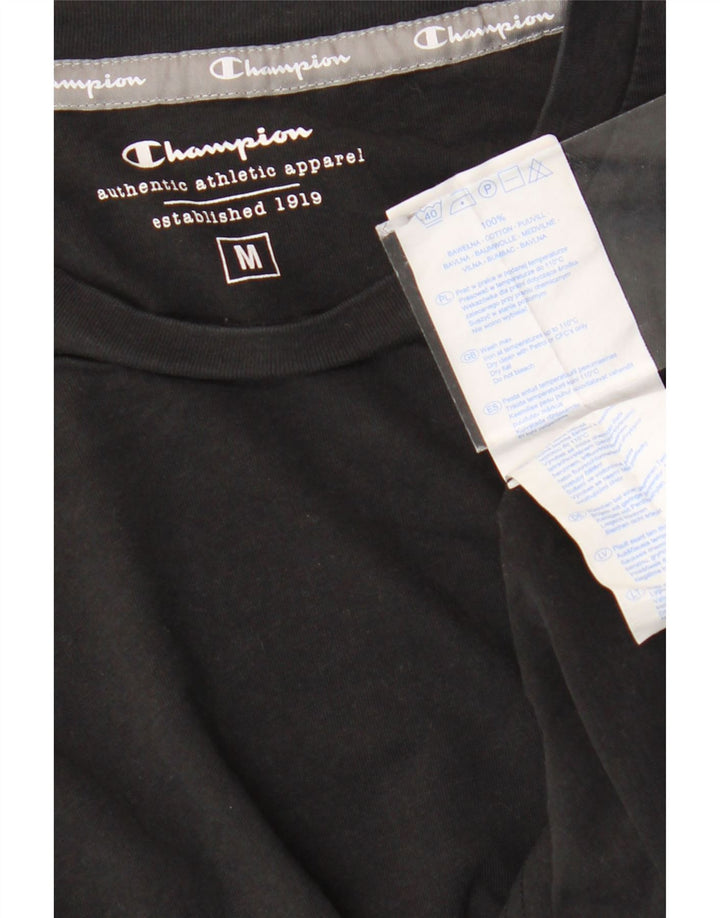 T-shirt da uomo Champion Top in cotone nero medio