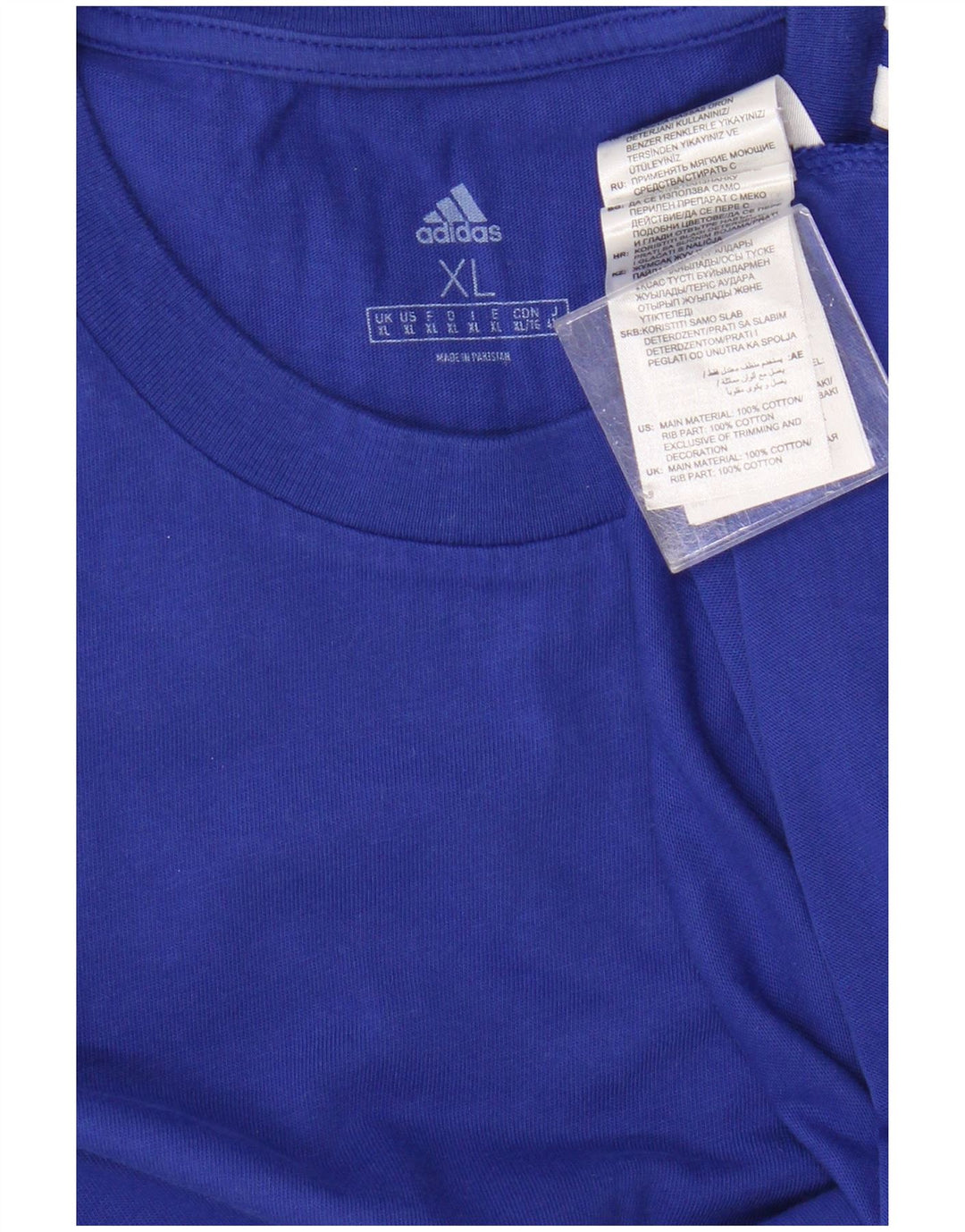T-shirt da uomo Adidas Top XL in cotone blu