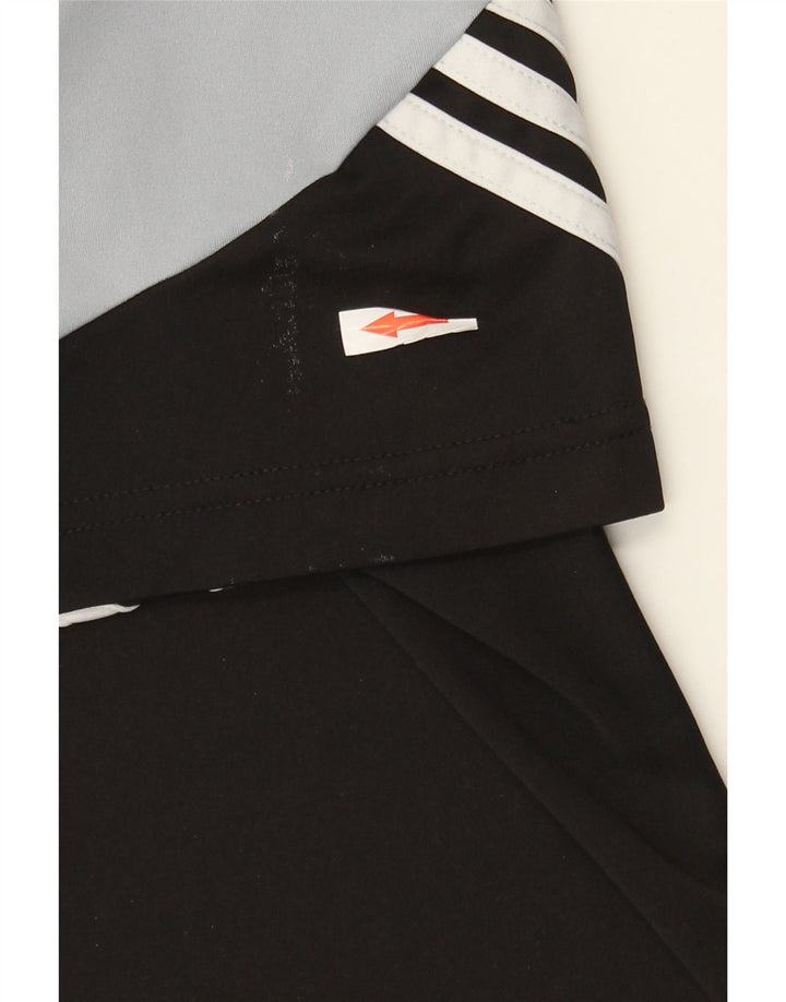 T-shirt Adidas Climalite da uomo Top in poliestere color block medio nero