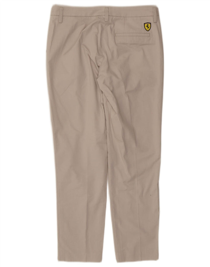 Pantaloni Chino Slim Donna Ferrari IT 42 Medio W28 L26 Beige