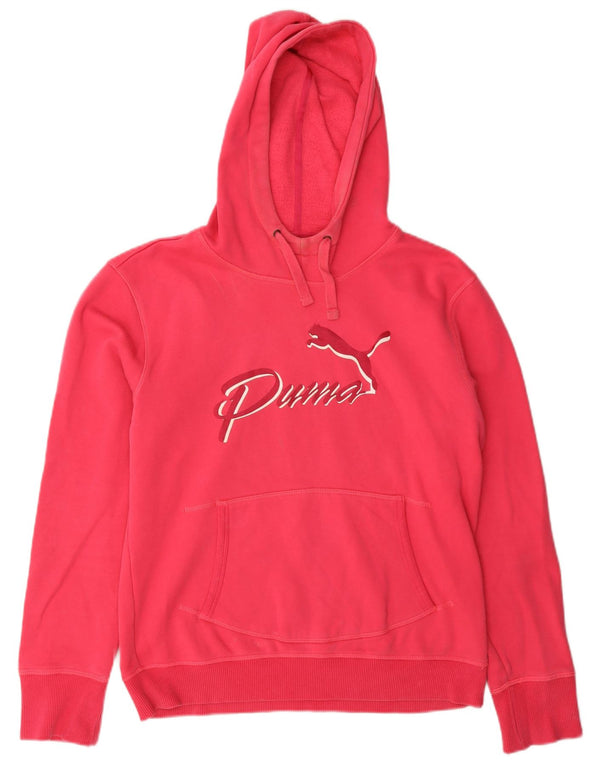Felpa con cappuccio grafica da donna Puma UK 14 grande rosa