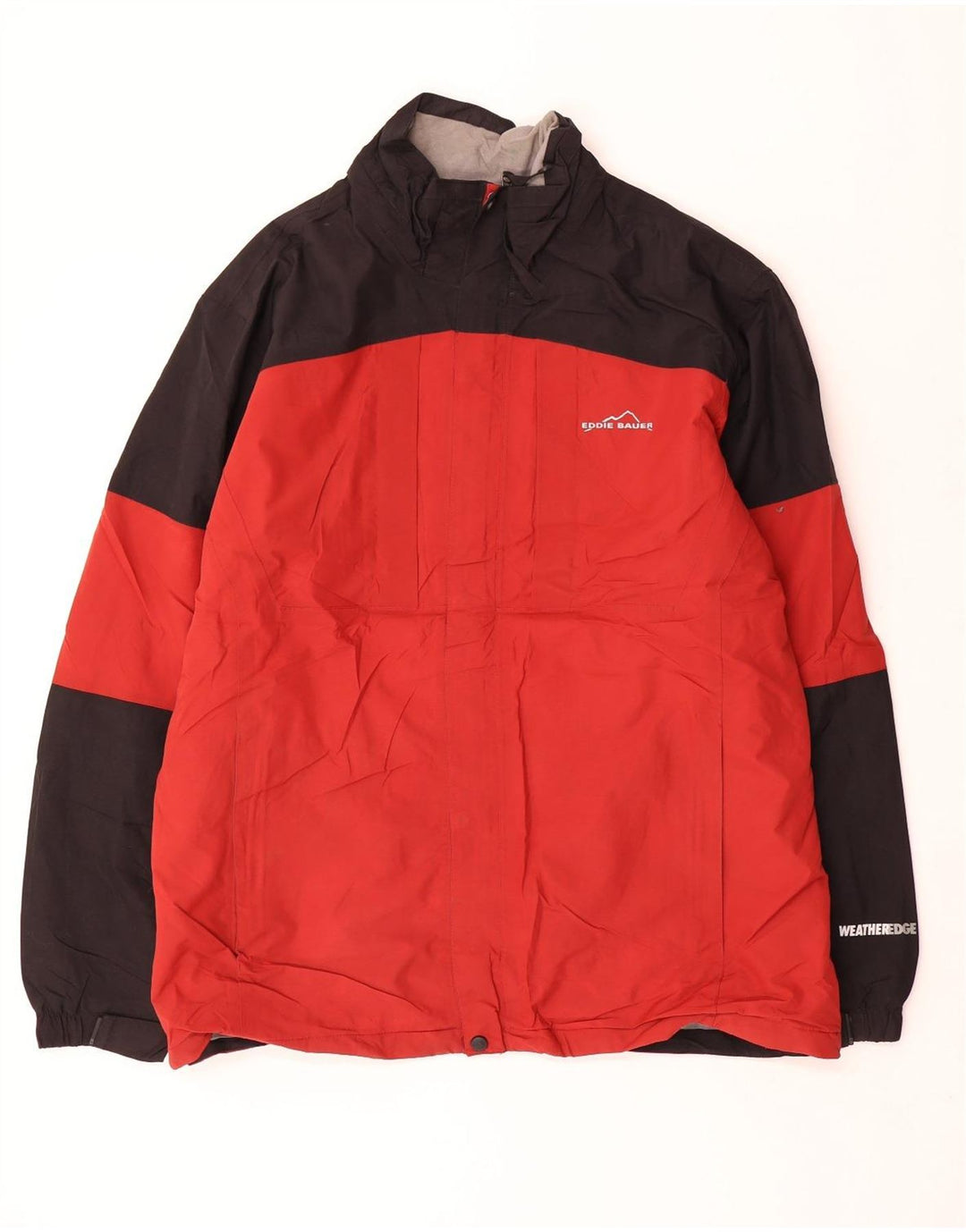 Giacca a vento da uomo EDDIE BAUER UK 42 XL Nylon rosso a blocchi di colore