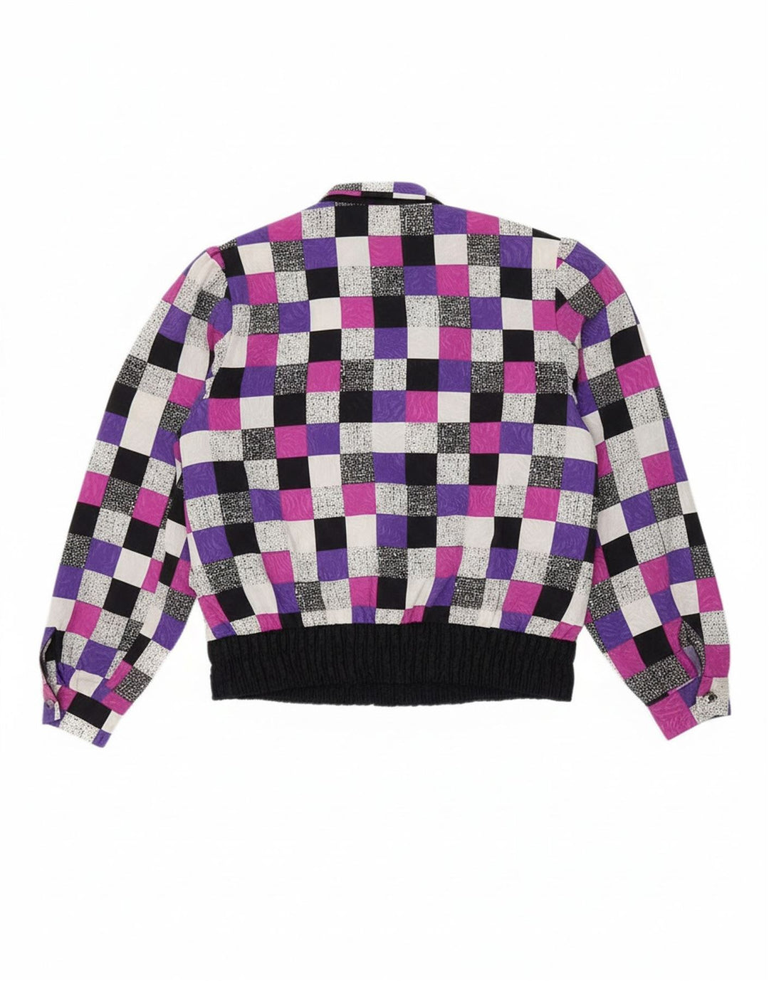 VINTAGE Womens Long Sleeve Blouse Top UK 16 Large Multicoloured Geometric