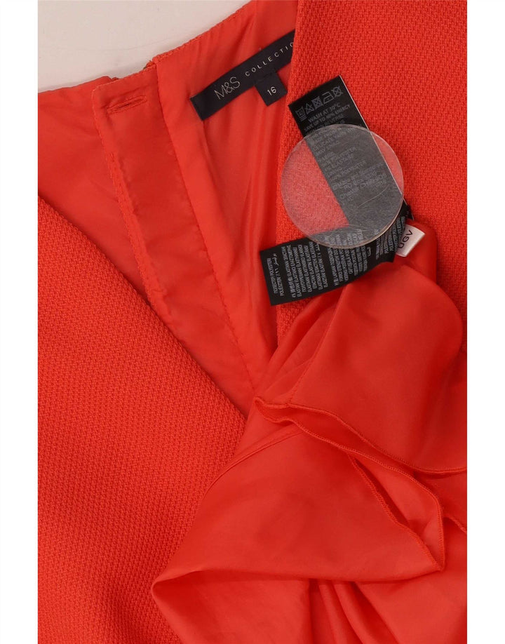 Abito tubino da donna Marks & Spencer UK 16 grande poliestere rosso