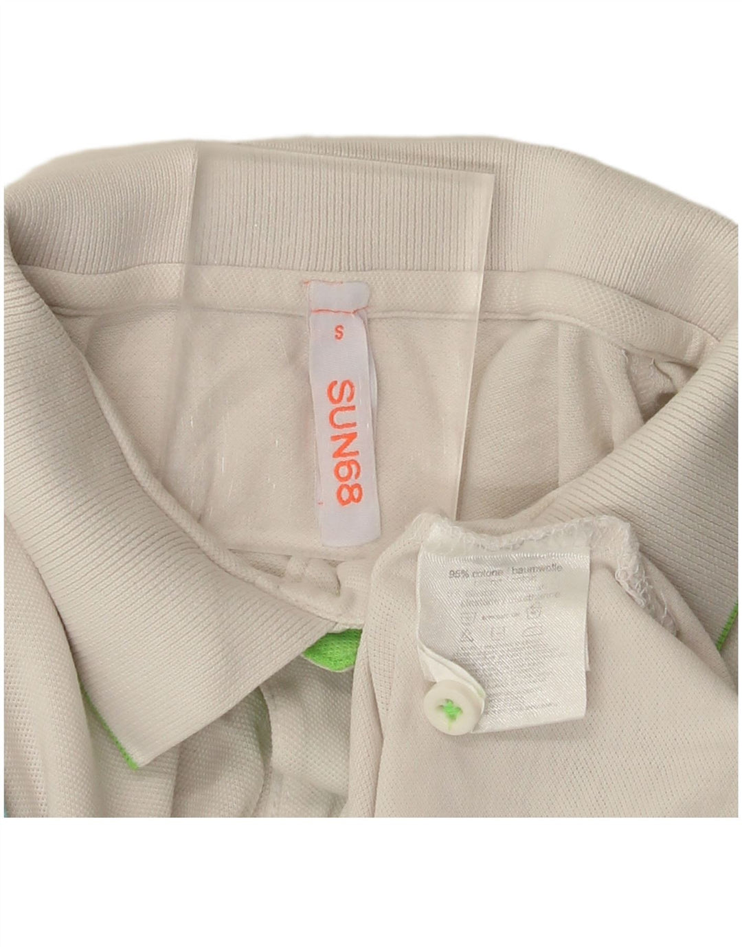 Polo da uomo Sun68 piccola in cotone bianco