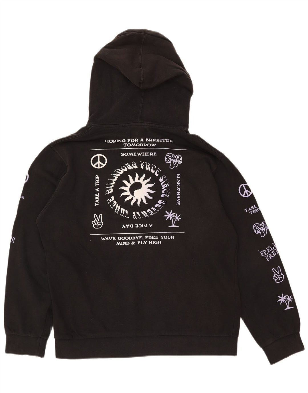 Maglione con cappuccio grafico da uomo BILLABONG medio nero