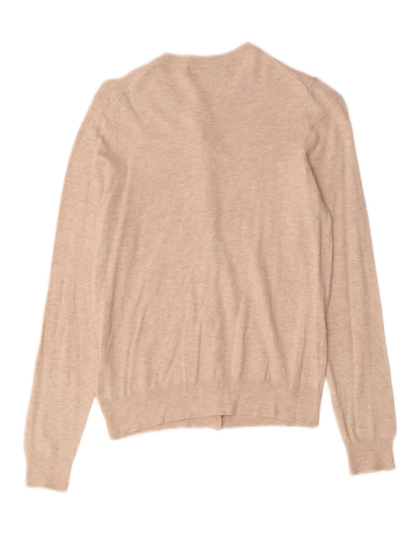 Maglione cardigan corto da donna Marks & Spencer UK 12 rosa medio chiazzato