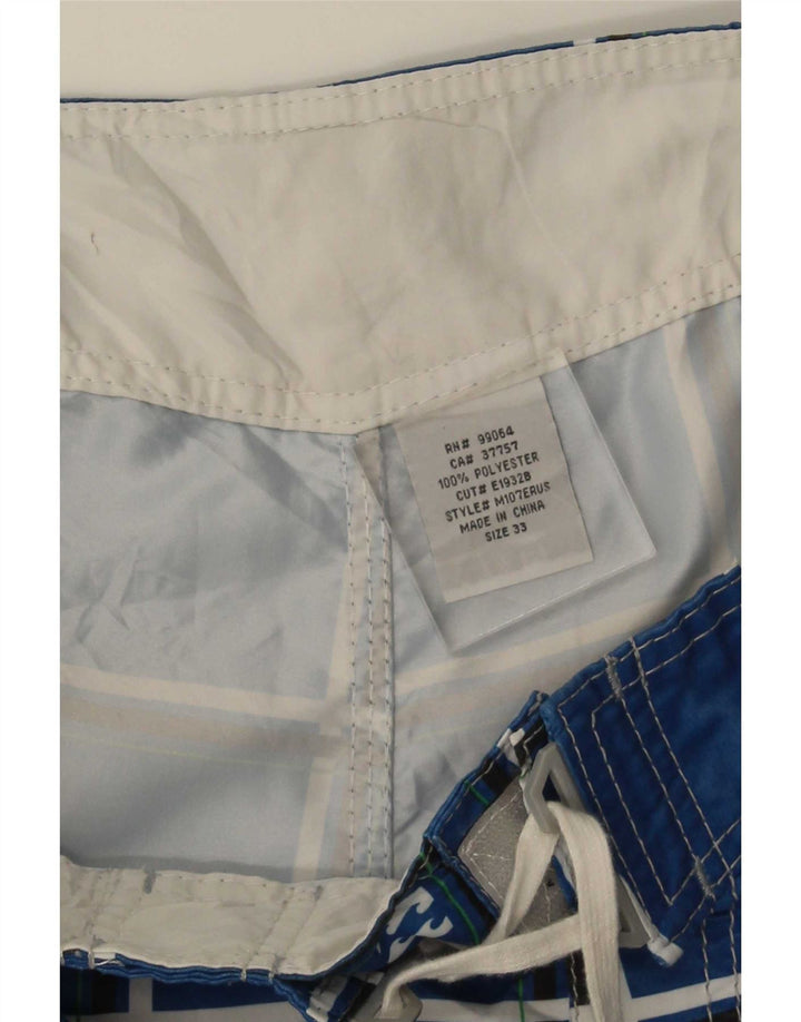 Pantaloncini da bagno da uomo Billabong in poliestere a quadri blu medio