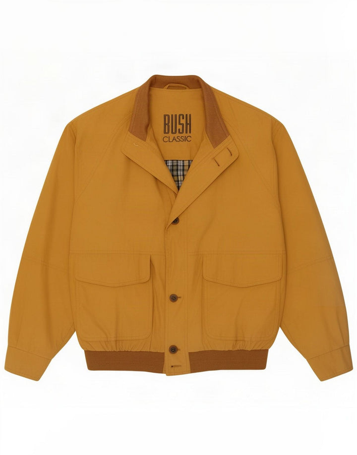Bush Giubbotto bomber da uomo UK 36 piccolo poliestere giallo