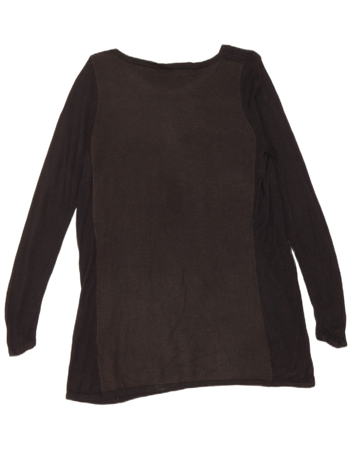 Maglione maglione con scollo a barca da donna Marks & Spencer UK 12 medio nero
