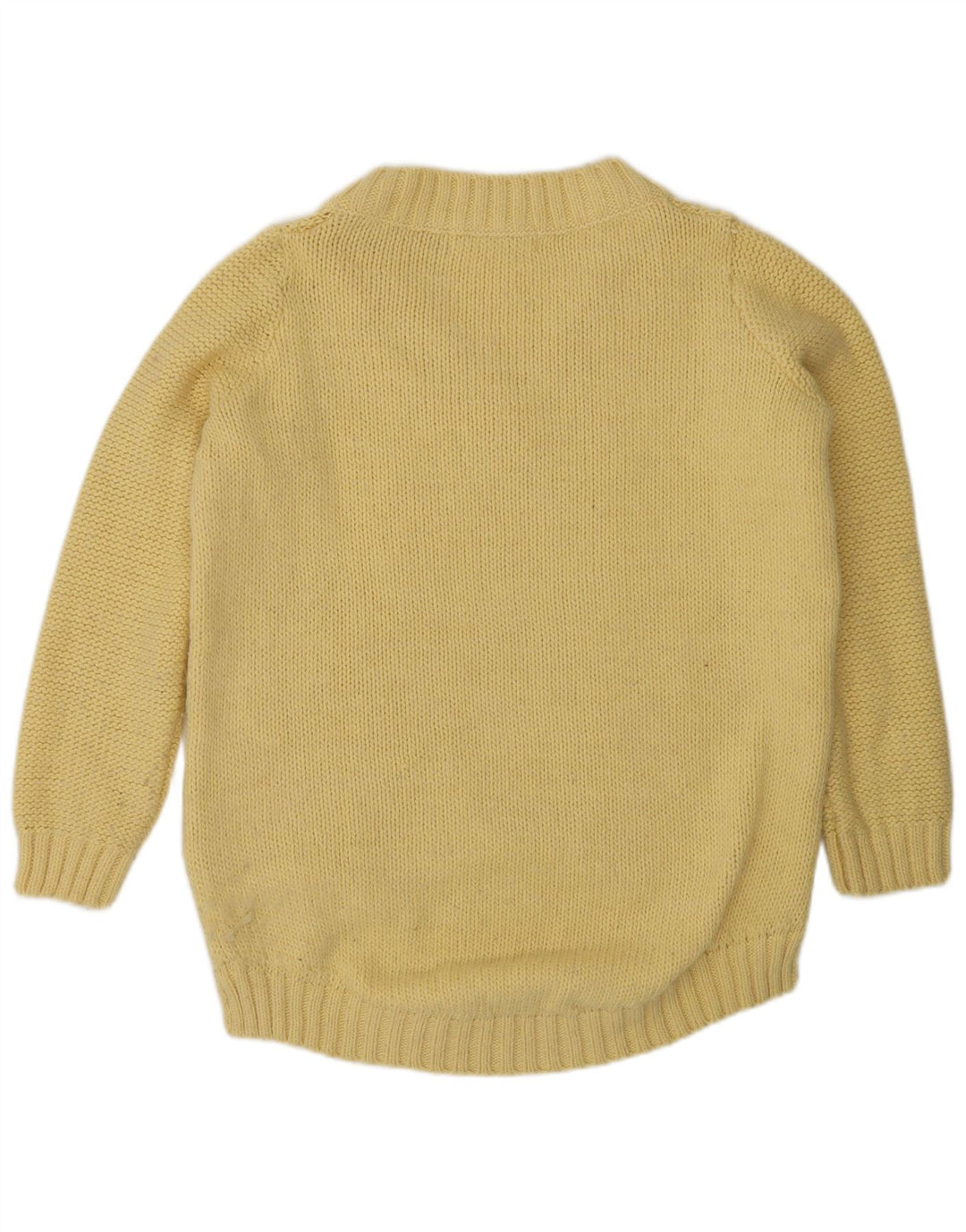 Maglione maglione con scollo a V da donna Zara UK 14 giallo medio