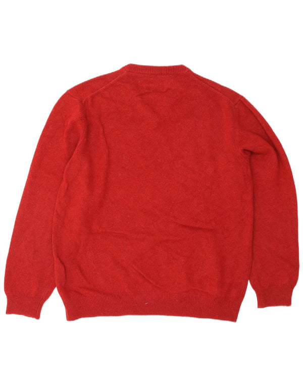 MARLBORO CLASSICS Maglione da donna con scollo a V 3XL Lana rossa