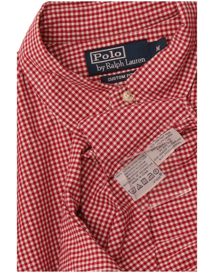 Polo Ralph Lauren Camicia da uomo su misura in cotone a quadretti rosso medio