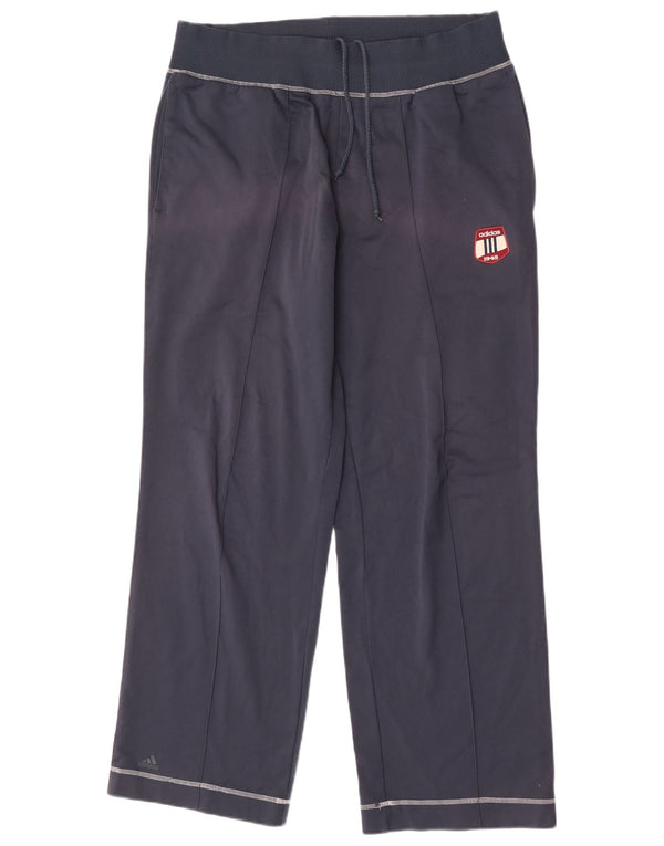 Pantaloni da tuta grafica da uomo Adidas medi in poliestere blu navy