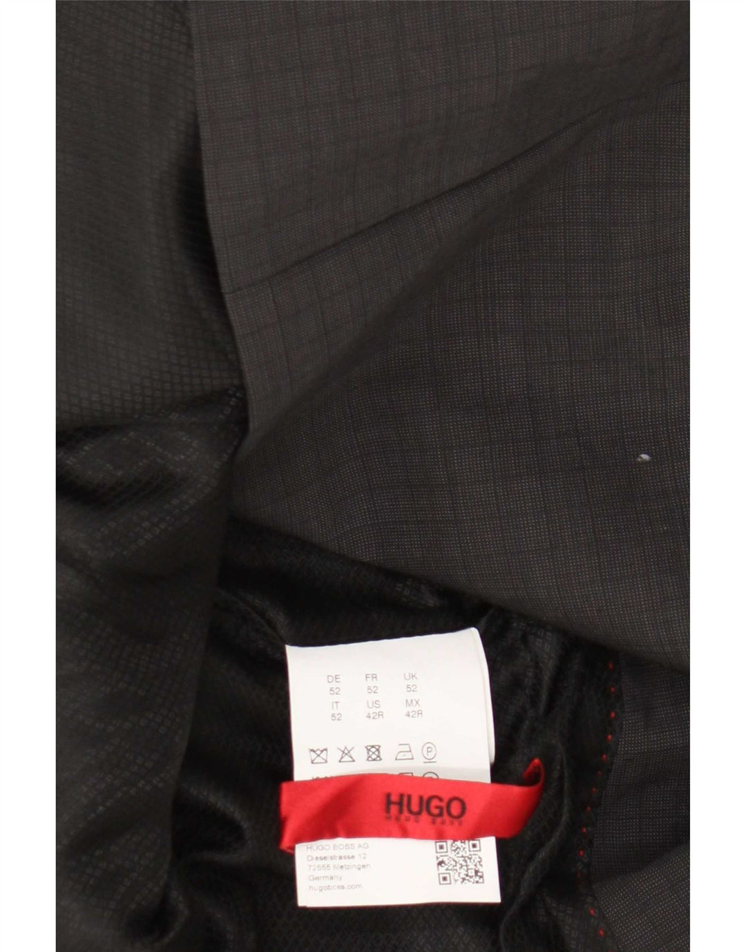 Giacca blazer da uomo a 2 bottoni Hugo Boss EU 52 XL lana vergine grigia