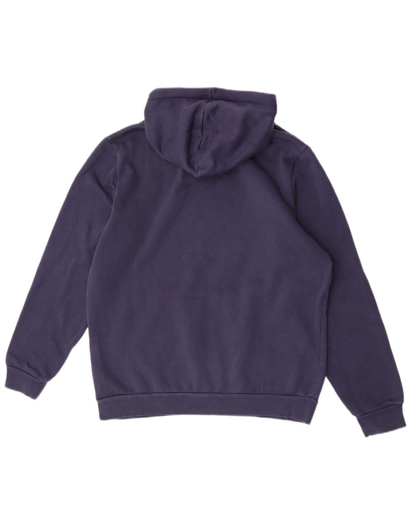 Felpa con cappuccio grafica da uomo Puma media cotone blu navy